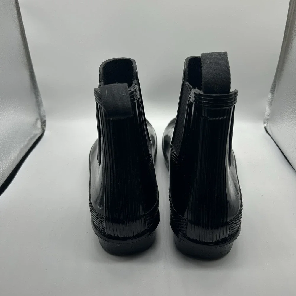 Hunter Boots Women's 9 Original Chelsea Gloss Black Rain Slip On Waterproof
